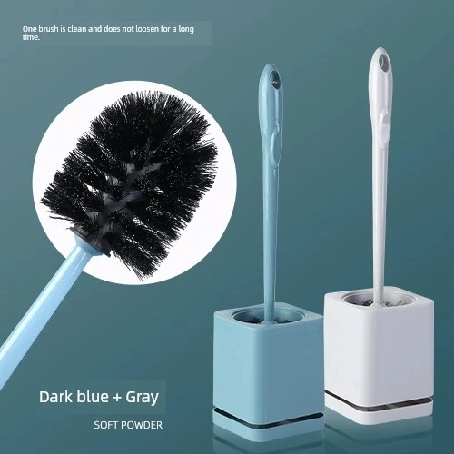 Koyu Mavi + Gri Deliksiz Süzülebilir Tuvalet Fırçası (2'li Paket)