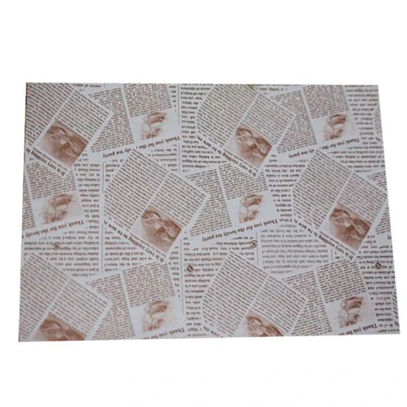 Yağa Dayanıklı Fırın Kağıdı - İngilizce Desenli 38*26.5cm 500 Adet