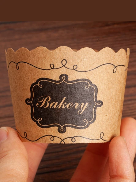 Kek Tatlı için Tek Kullanımlık Kağıt Pişirme Kapları - Küçük Boy Kraft Karışık (200 Adet, 4 Stil) - 5