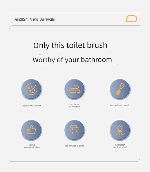 Duvara Monte Deliksiz Lüks Tuvalet Fırçası Seti - Şık Siyah - 2 Fırçalı ve Raflı - Resim 8