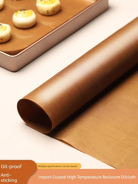 Yüksek Isıya Dayanıklı Fırın Matı - Benekli Beyaz 40x60 cm - 1 Adet - 2
