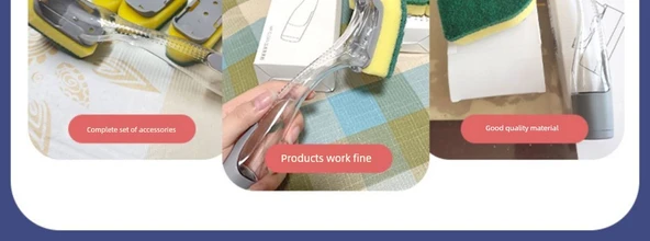 Bulaşık Yıkama Fırçası - 1 Sap + 1 Sünger Fırça Başlığı - Resim 10