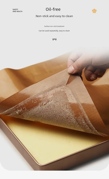 Yüksek Isıya Dayanıklı Fırın Matı - Çift Taraflı Düz 40x60 cm - 2 Adet - 11