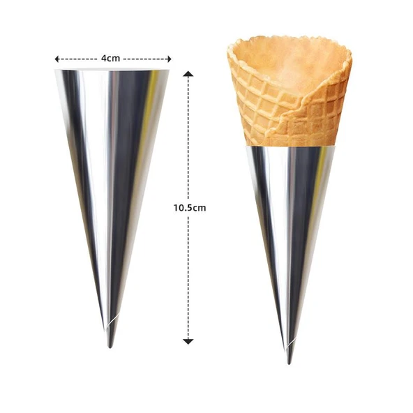 Dondurma Külahı Kağıt Kılıfı - Gümüş 10.5cm - 1000 Adet