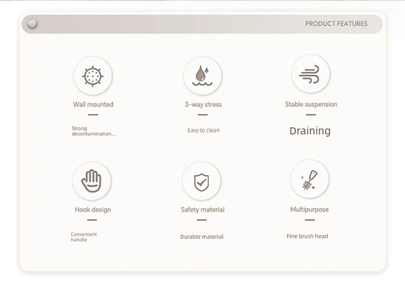 Duvara Monte Çizgi Film Tuvalet Fırçası Seti - Pembe + Sarı (2 Adet) - Resim 7