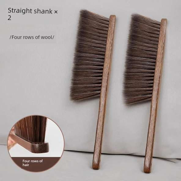 Ahşap Saplı Yatak Fırçası - Düz Saplı - 4 Sıralı - 2'li Paket
