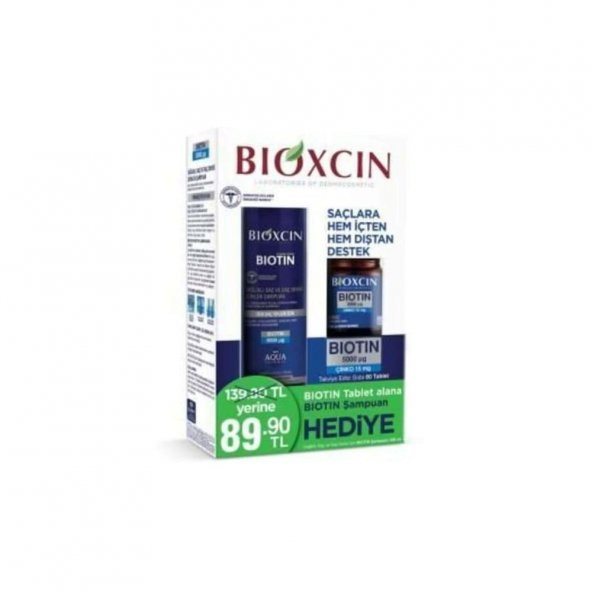 Bioxcin Biotin Tablet 5000 Mg + Bioxcin Biotin Şampuan 300 ML