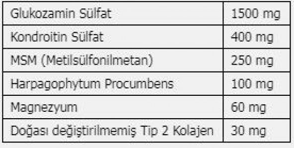 Ocean Glukozamin Kompleks 60 Tablet SKT:11/2025 - Resim 2