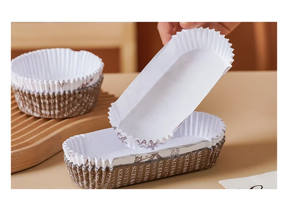 Kek Kağıdı Kabı - Tekne Şekilli Kalp Desenli 200 Adet - Resim 11