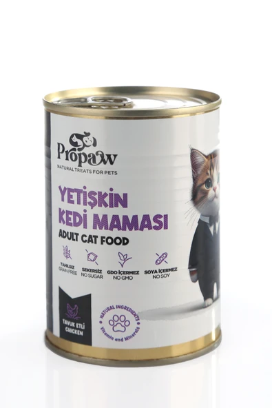 Kedi Yaş Mama Tavuklu Konserve Jöleli Premium Parça Etli Yemek Besleyici Tahılsız Temiz İçerik - 3