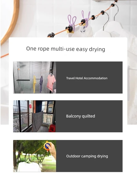 Katlanabilir Askı - İskandinav Mavi 10'lu Paket (5 Klips Yok + 5 Klipsli) - 3