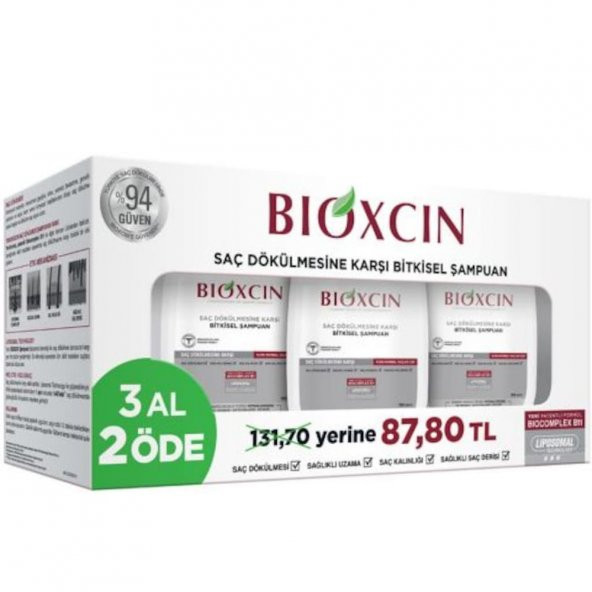 Bioxcin Genesis Kuru ve Normal Saçlar için Şampuan 3 x 300 ML