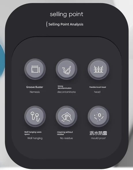 Uzun Saplı Köşe Ulaşmaz Tuvalet Fırçası - 2 x Gri (2 Adet, Askılı) - Resim 8