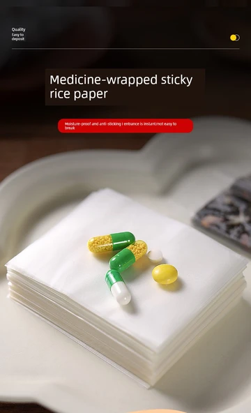 Çocuklar İçin İlaç Alma Yardımcı Pirinç Kağıdı - Tablet [6.5*10cm] 500 Adet - 7