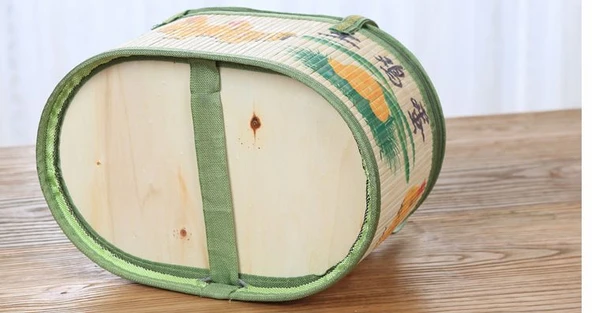 Bambu Dokuma Saklama Sepeti Yumurta Sepeti - 30x20x21cm - 10