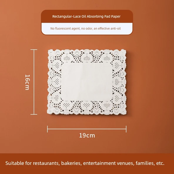 Dikdörtgen Dantel Kağıt - 16x19 cm (1200 adet)