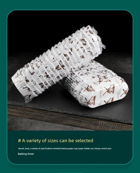 Yüksek Isıya Dayanıklı Yağ Geçirmez Kek Kağıdı - Tavus Kuşu Mavisi - Resim 12