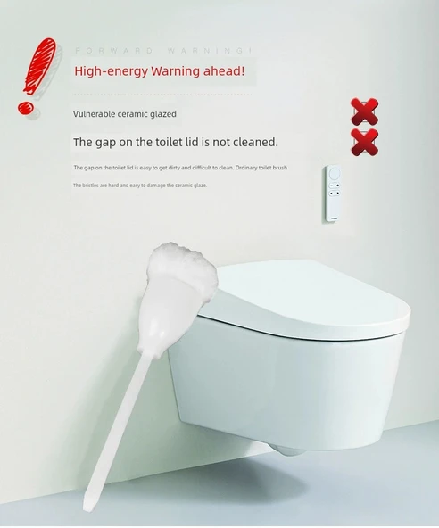 Yumuşak Kıllı Tuvalet Fırçası - Kapşonlu Fırça 5 Banyo Fırçası 5 - Kalınlaştırılmış Kıl - 6