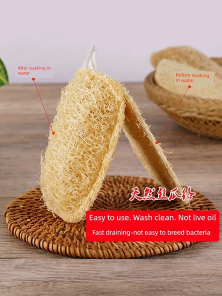 Doğal Yağsız Mutfak Temizleme Lifi Bulaşık Fırçası - Bölüm 10cm x 5 - 4