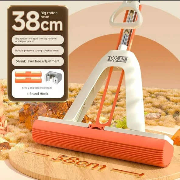 Katlanır Sünger Paspas - 38cm - 2 Pamuk Başlıklı ve Kancalı