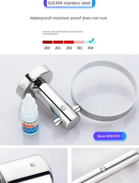 304 Paslanmaz Çelik Tuvalet Fırçası Seti - 2 Fırça Başlıklı + 1 Paslanmaz Çelik Fırça Saplı - Resim 10