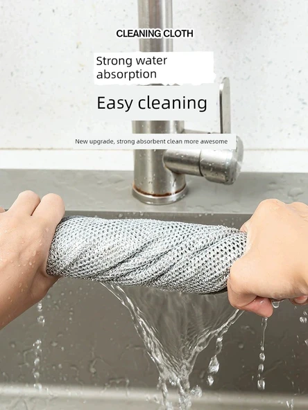 Çift Katmanlı Kalınlaştırılmış Bulaşık Bezi Çelik Teli - Özel Kalın [8 Adet] - Resim 5