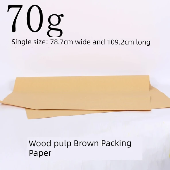 Gıda Sınıfı Kraft Ambalaj Kağıdı - Jing Niu 70g (Kahverengi) / 40 adet