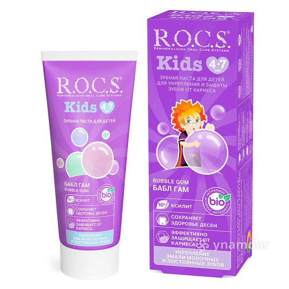 Rocs Kids 4-7 Yaş Sakızlı Diş Macunu 35 ml ürün görseli