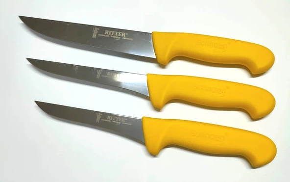 3 ADET ORJİNAL SOLİNGEN KASAP BIÇAGI  (13CM+15CM+18CM)
