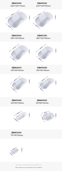 Beyaz Fırın Kağıdı Kabı 120x60x35mm (100 Adet) - 11