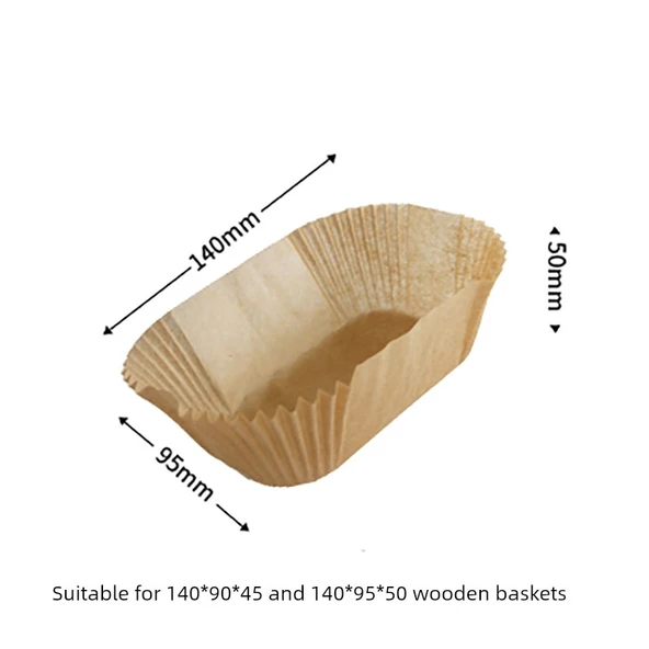 Doğal Fırın Kağıdı Kabı 140x95x50mm (100 Adet)