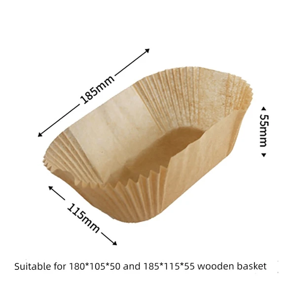 Doğal Fırın Kağıdı Kabı 185x115x55mm (100 Adet)