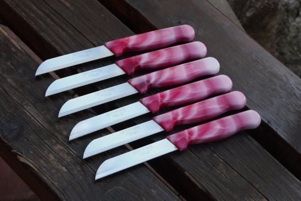 SOLİNGEN MEYVE SEBZE BIÇAĞI MERMER DESEN 6 ADET TIRTIKLI - Resim 5