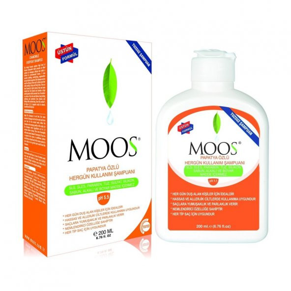 Moos Papatya Özlü Hergün Kullanım Şampuanı 200 ML