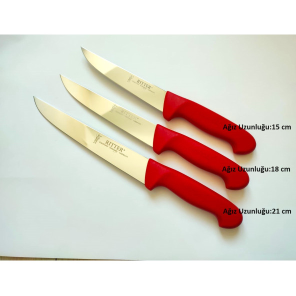 3 ADET ORJİNAL SOLİNGEN KASAP BIÇAGI (21cm+18cm+15 cm)