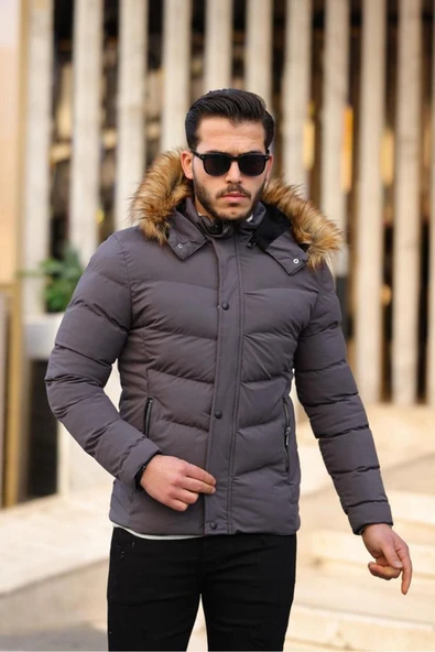 Mero Life Erkek Kapüşonlu Su Ve Rüzgar Geçirmez Şişme Mont Kaban - 2