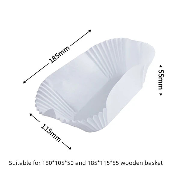 Beyaz Fırın Kağıdı Kabı 185x115x55mm (100 Adet)