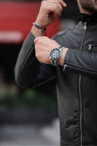 Mero Life Erkek Siyah Dar Kesim Deri Ceket - 6