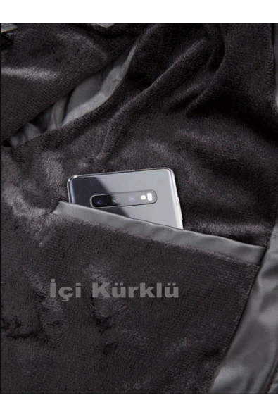 Mero Life Erkek Siyah Dar Kesim Deri Ceket - 2