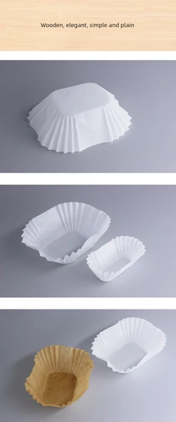 Beyaz Fırın Kağıdı Kabı 95x85x40mm (100 Adet) - 9