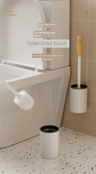 Duvara Monte Tuvalet Fırçası Seti - Ceviz Siyahı - Kare - Çivisiz Yapıştırmalı - Resim 7