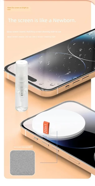 Çok Fonksiyonlu Elektronik Temizleme Seti Q20 - 20'si Bir Arada - Siyah - Deterjansız - Resim 10