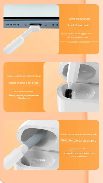 Çok Fonksiyonlu Elektronik Temizleme Seti Q20 - 20'si Bir Arada - Siyah - Deterjansız - Resim 9