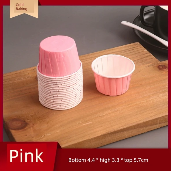 Yüksek Isıya Dayanıklı Muffin Kağıdı - Orta Boy Pembe 100 adet