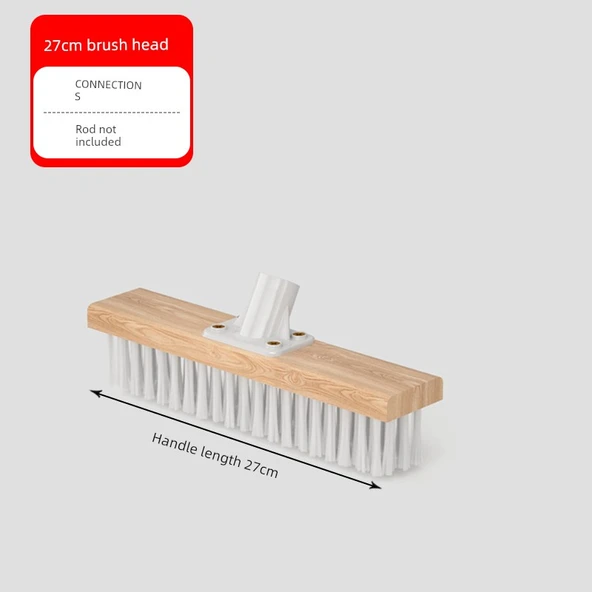 Çelik Telli Yer Fırçası - 27cm Sert Plastik Fırça Başlıklı + Bağlantı Parçası (Sap Hariç)