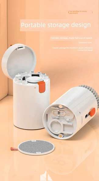 Çok Fonksiyonlu Elektronik Temizleme Seti Q20 - 20'si Bir Arada - Siyah - Deterjanlı - 6
