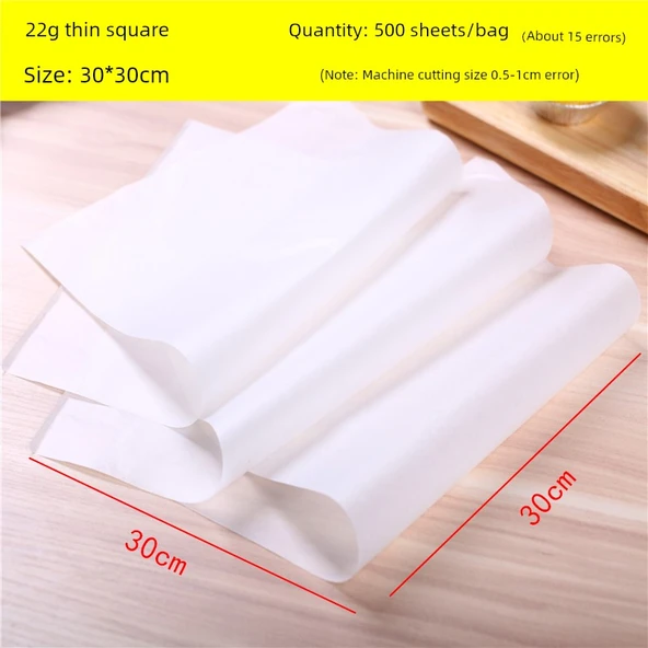 22g İnce Fırın Kağıdı - 30x30cm - 500 Adet