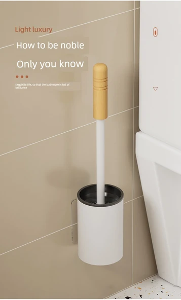 Duvara Monte Tuvalet Fırçası Seti - Ceviz Siyahı - Kare - Çivisiz Yapıştırmalı - Resim 11