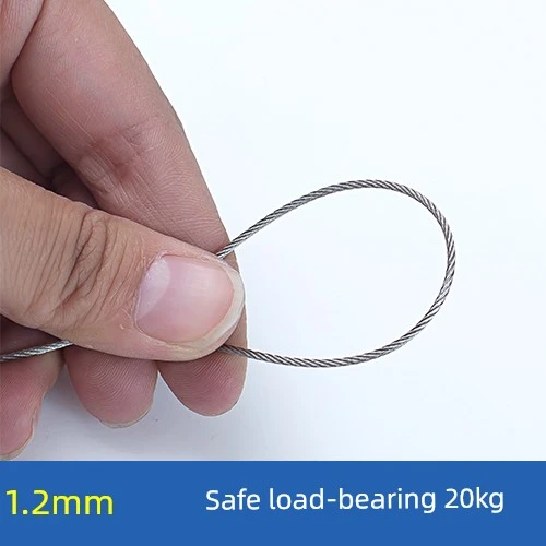 1.2mm Paslanmaz Çelik Halat - 100 Metre (40 Alüminyum Klemensli)