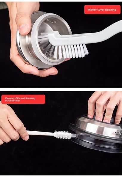 Fırça Seti - Siyah Fırça, Kıl Dirsek Fırçası, Kısa Saplı Bardak Fırçası (3 Parça) - Resim 12